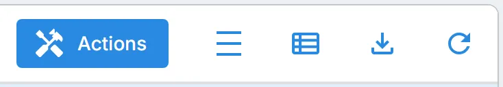 The right end of the Alerts list toolbar, with the Export icon between the Views icon and the Refresh icon.