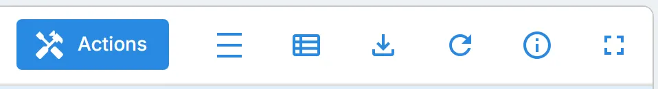 The right end of the Findings toolbar, where the Views icon sits between the Density icon and the Export icon.