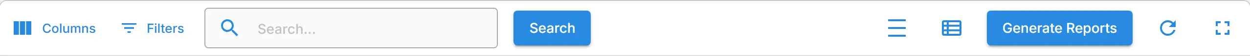The "Generate Reports" button in the toolbar of the "Schedule Reports" table.